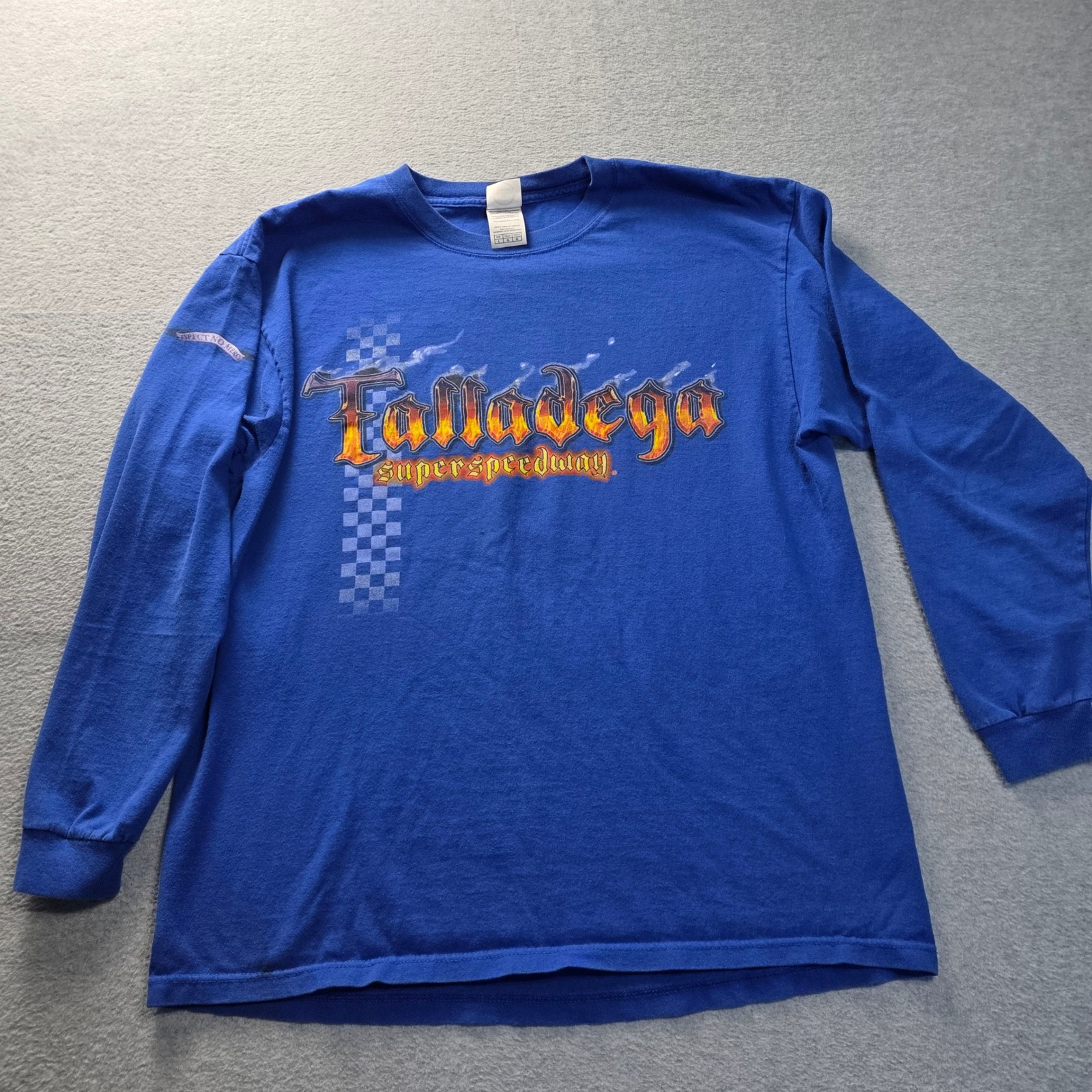 Talladega Superspeedway Nascar Racing Shirt Mens Large Blue Long Sleeve Delta